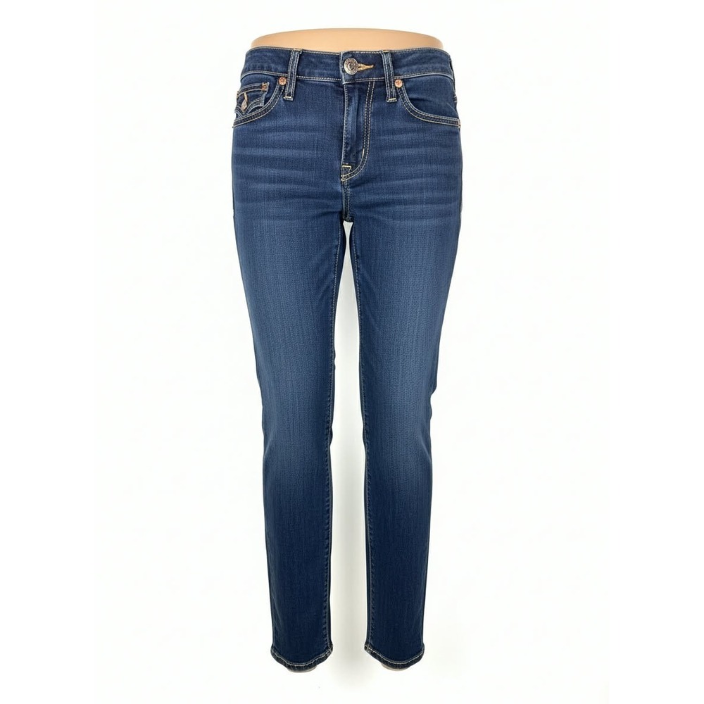 True Religion Women's Skinny Legging‎ Jeans Size 28 Dark Wash Stretch Denim